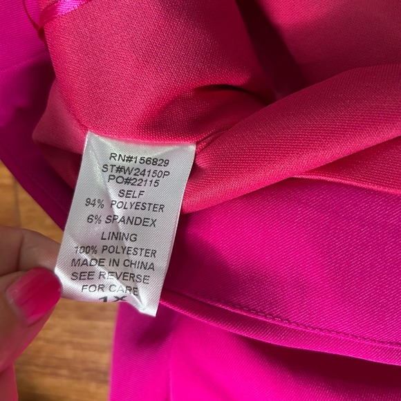 White Birch Black Label‎ Hot Pink Mini Skirt Women's 1X With Side Slit - Picture 5 of 9